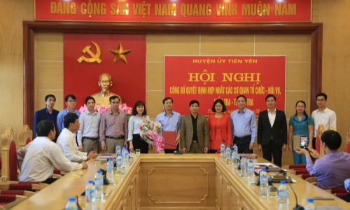 Quảng Ninh: Hợp nhất ban tổ chức với phòng nội vụ; ủy ban kiểm tra và thanh tra huyện